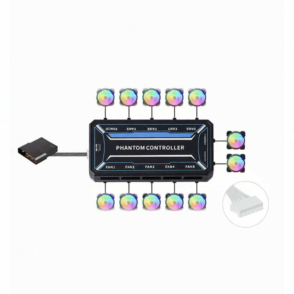 Fan Hub Rgb Controller - Pilot zdalnego sterowania wentylatorami komputera, kontroler
