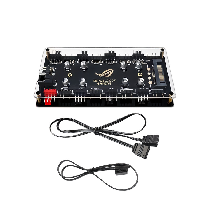 Hub wentylatorów ARGB PWM z 8  – Fan Hub Rgb Controller recenzja i cena