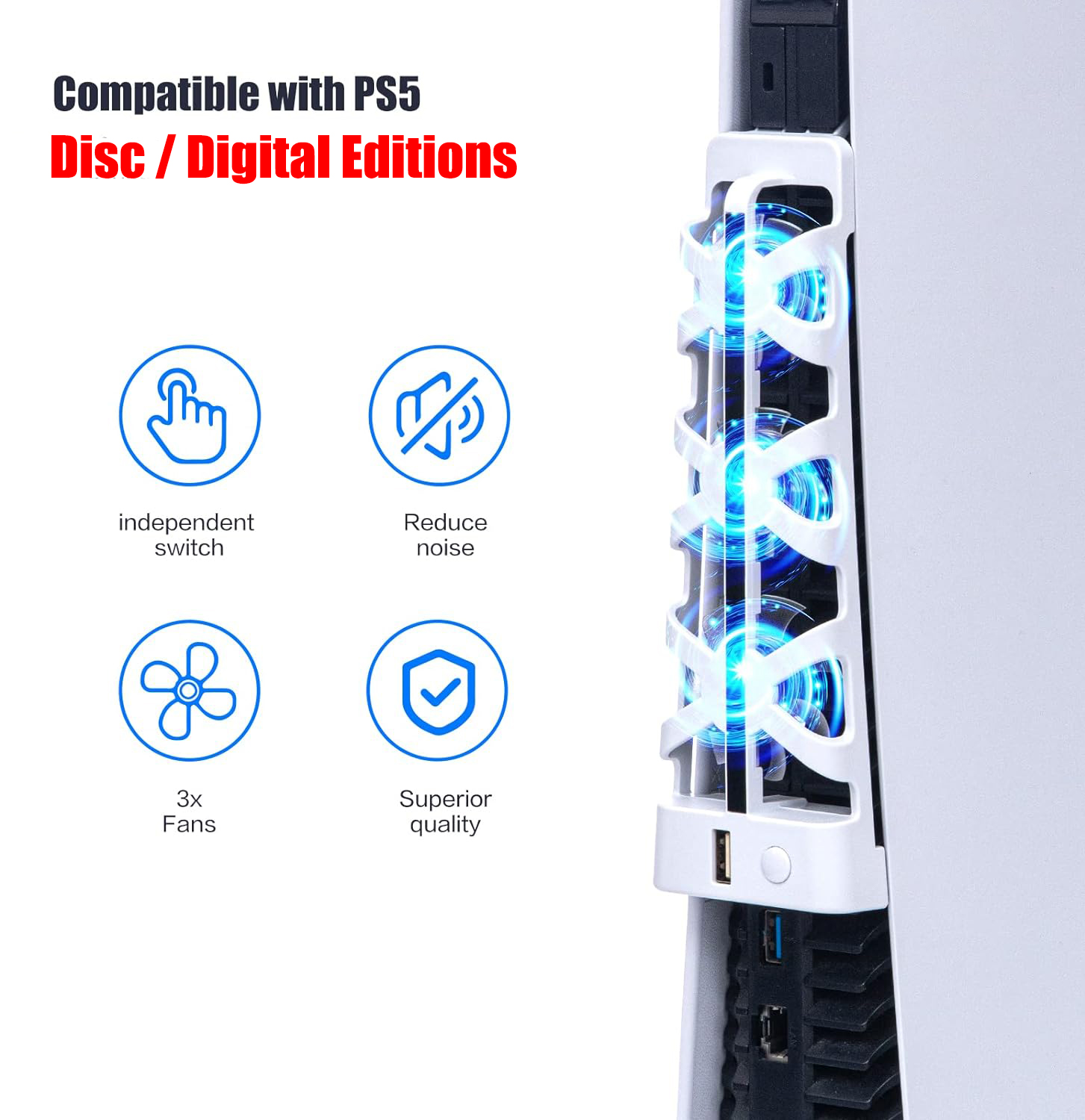 Wentylator cichy z oświetlenie – Gaming Accessories Lights recenzja i cena