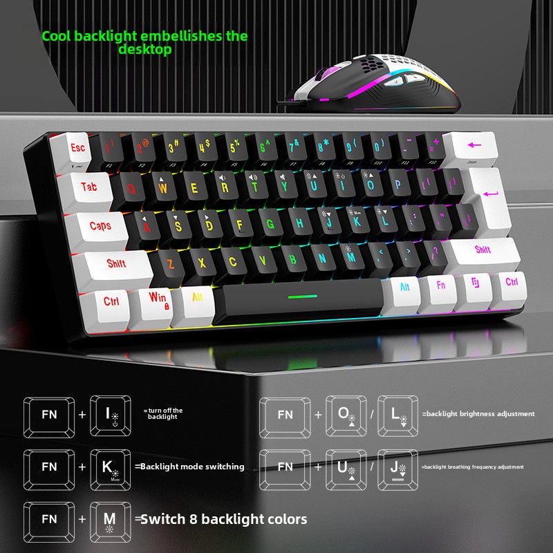 Zestawy Klawiatura i Mysz 60%  – Gaming Accessories Combo recenzja i cena